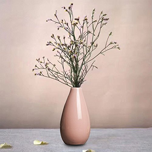 Florero de cerámica de diseño Moderno, florero de cerámica para Escritorio, Adorno Artesanal, Maceta, florero de Ikebana para la decoración de la Boda de la Oficina en casa - Rosa