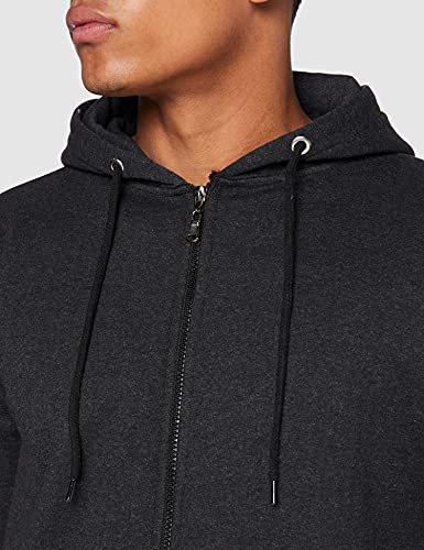 FM London Hyfresh Zipped Capucha, Marfil (Charcoal 22), X-Large para Hombre