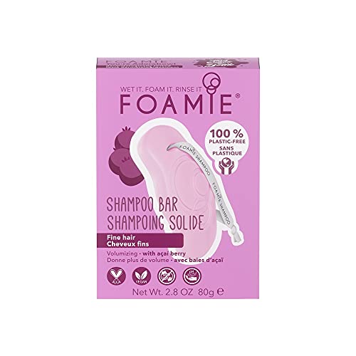 Foamie Champú Sólido Con Ballas De Acai Para Cabellos Finos Y Falta De Volumen 100% Champu Vegano Y Sin Plástico Para Un Pelo Voluminoso Y Sano G, 80 Gramo