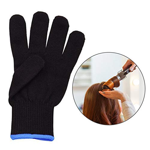 Foliner Guante Termico Peluqueria Guantes para Peinar El Cabello Guantes para Rizadores De Pelo Guantes De Algodón Que Bloquean El Calor para El Cabello, Rizador, Varita Rizadora