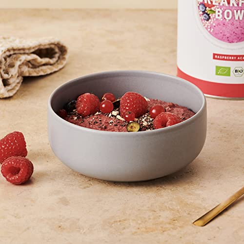 foodspring Breakfast Bowl, Frambuesa y Acai, 450 g, Empieza bien el día con nuestro desayuno ecológico, vegano, rico en fibra y superalimentos