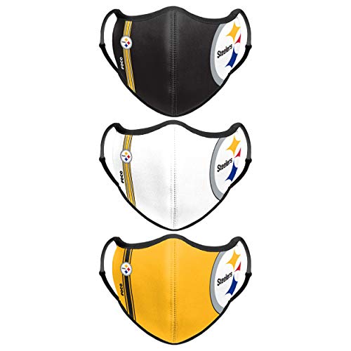 Forever Collectibles UK PITTSBURGH STEELERS SPORT CARA FUNDA - Paquete de 3 unidades WH