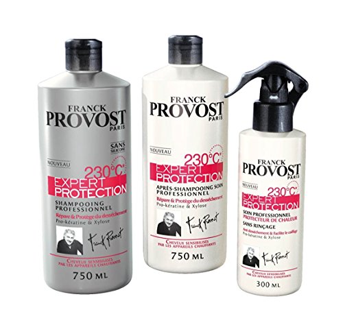 FRANCK PROVOST EXPERT PROTECTION 230°C Shampooing Professionnel Répare et Protège du Desséchement. Formule sans silicone pour un toucher cheveu naturel. 750.0 ml