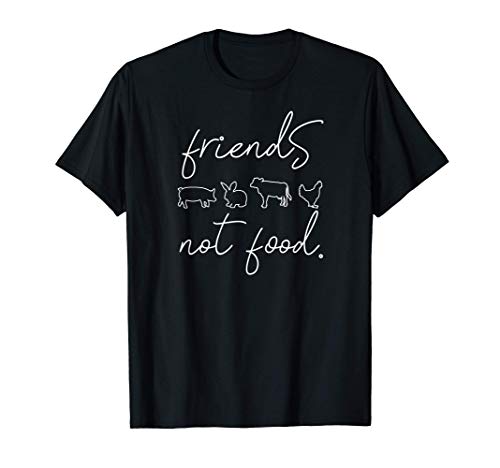 Friends Not Food vegetariano damas de bienestar animales Camiseta