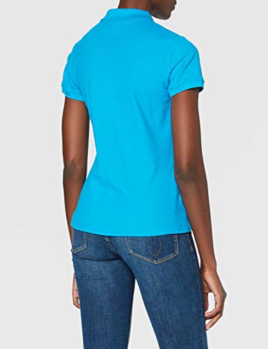 Fruit of the Loom Ss078m - Polo Mujer, Azul (Azure Blue), Medium