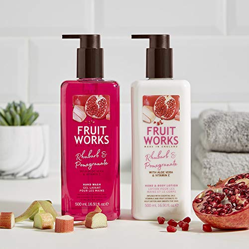 Fruit Works Rhubarb & Pomegranate Cruelty Free & Vegan Body Mist With Natural Extracts 1x 250ml