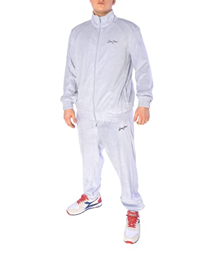 FUBU Sean John - Chándal deportivo de terciopelo para hombre, azul claro, XL