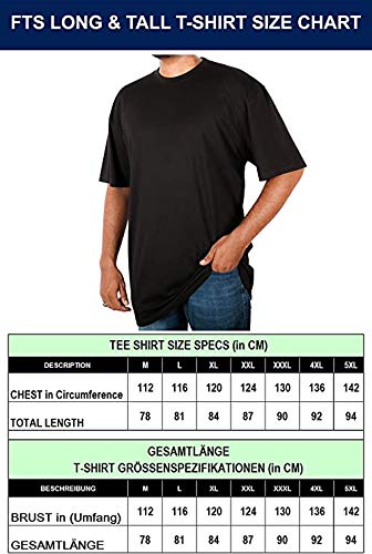 FULL TIME SPORTS 3 Packs Long & Tall tee Shirt BK-Gry-Ch Combo # 1 - X-Large