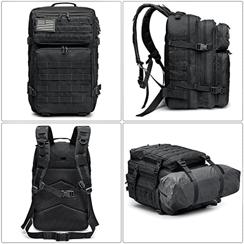 G4Free 40L Mochila Táctica Militar Paquete de Asalto del Ejército Grande Bolso de Hombro Molle Mochilas Mochila para Senderismo al Aire Libre Camping Trekking Caza