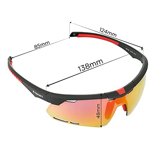 Gafas de ciclismo | Bici de Montaña | Ciclismo | Running - Hechas para la aventura - Gafas de sol de Categoría 3 | Protección Total con Tecnología UV400 REVO - Hombre y Mujer - (S-M)