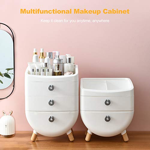 Galatée Organizador del Maquillaje,Cajas Almacenamiento Maquillaje,Organizador joyería multifunción,Cosméticos Joyería Organizador para cosméticos,lápices labiales,Pinceles Maquillaje-S - Blanco