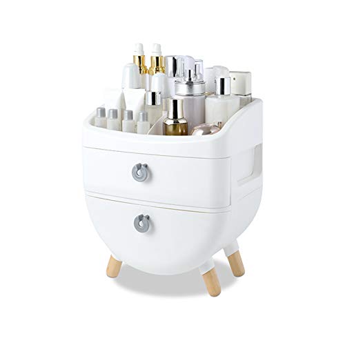 Galatée Organizador del Maquillaje,Cajas Almacenamiento Maquillaje,Organizador joyería multifunción,Cosméticos Joyería Organizador para cosméticos,lápices labiales,Pinceles Maquillaje-S - Blanco