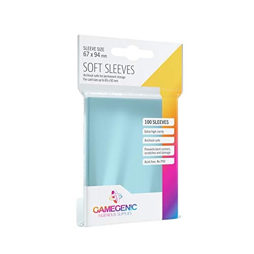 GAMEGEN!C- Soft Sleeves Pack (100), Color Clear (GGS10014ML)