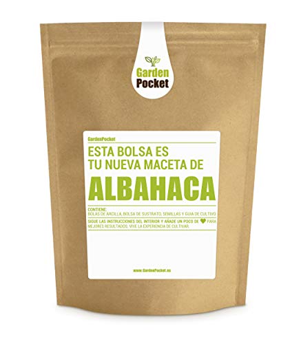 Garden Pocket - Kit de Cultivo de ALBAHACA - Bolsa Maceta