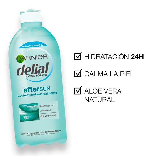 Garnier Delial Kit de Protección Pieles Sensibles: Protección Facial UV Gel IP50+, Leche Solar IP 50+, Leche Hidratante Calmante After Sun - Gel 50 ml, Leche Solar 400 ml, After Sun 400 ml