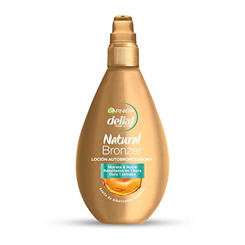 GARNIER DELIAL Natural Bronze Loción Autobronceadora para Cuerpo y Rostro con Vitamina E, Hidrata y Broncea sin Marcas - 150ml