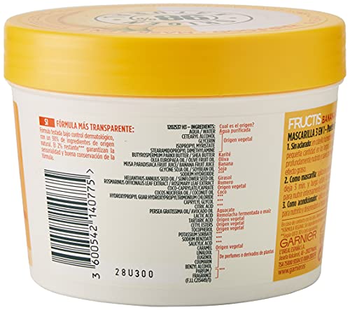 Garnier Fructis Hair Food Banana Mascarilla 3 en 1 - 390 ml