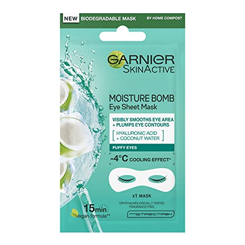 Garnier Garnier - Máscara para ojos, ácido hialurónico y agua de coco, 6 g