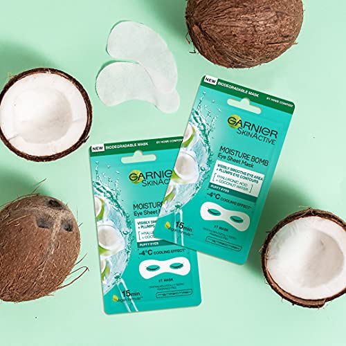 Garnier Garnier - Máscara para ojos, ácido hialurónico y agua de coco, 6 g