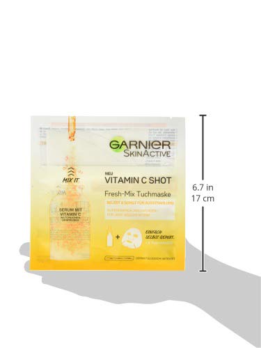 Garnier Mascarilla Fresh Vitamine C Shot, 3 unidades (33 g)