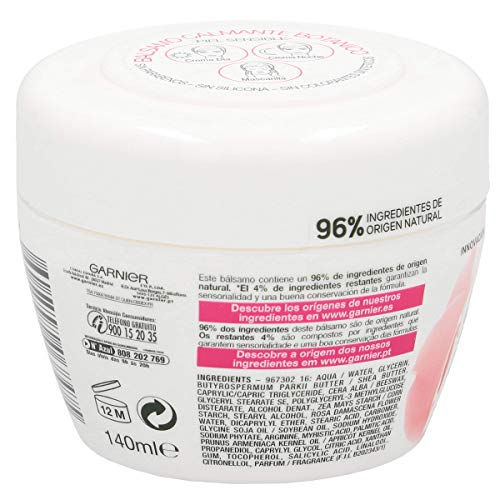 GARNIER Skin active bálsamo calmante botánico 3 en 1 con agua de rosas 150 ml