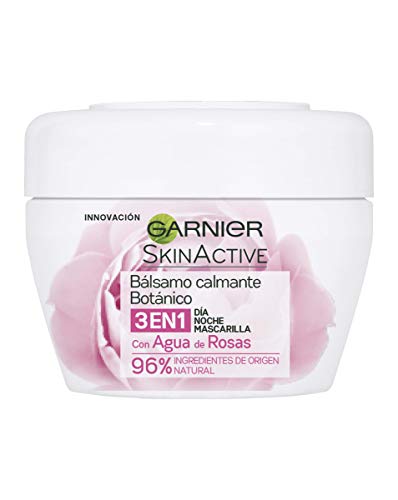 GARNIER Skin active bálsamo calmante botánico 3 en 1 con agua de rosas 150 ml