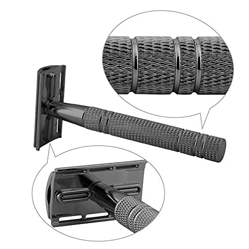 GeekerChip Máquina de Afeitar de Doble Filo,Maquinilla de Afeitar Clasica de Doble Filo,para Hombre y Mujer Afeitado Manual Safety Razor,Adecuado para Todos Cuchilla de Afeitar Clasica