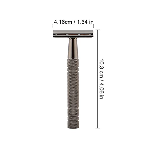 GeekerChip Máquina de Afeitar de Doble Filo,Maquinilla de Afeitar Clasica de Doble Filo,para Hombre y Mujer Afeitado Manual Safety Razor,Adecuado para Todos Cuchilla de Afeitar Clasica