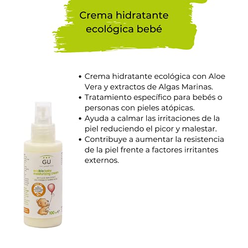 Gel de Baño Ecológico 250 ml - Con Extracto de Avena Sativa y Propiedades Suavizantes y Calmantes - Apto para todo tipo de Pieles - Gel para Bebés - Gu Planet