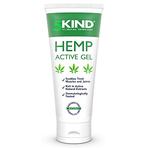 Gel de Cáñamo Alivio Activo para Músculos y Articulaciones- Gran Poder Calmante Fórmula con Aceite de Cannabis Rica en Extractos Naturales de 5kind. Para el Alivio de Pies, Espalda, Hombros 100ml