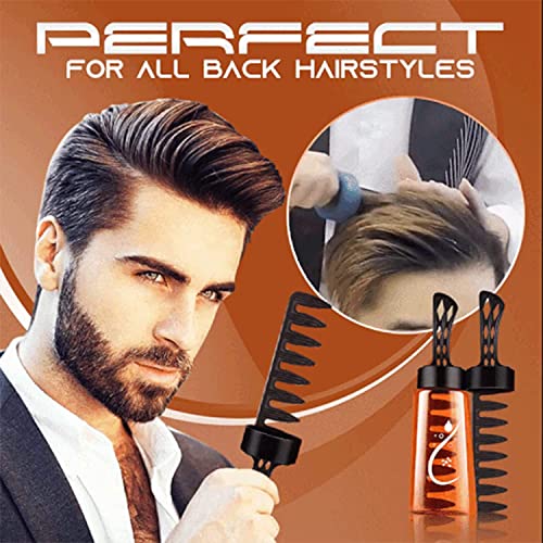 Gel de peinado para hombre 2 en 1 con peine, crema de gel para peinar el cabello, con peine de dientes anchos para hombres, sujeción flexible, para peinar el cabello (1 unidad)