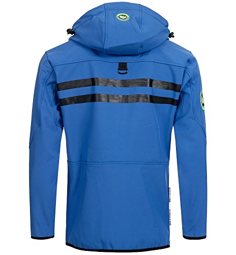 Geographical Norway Chaqueta softshell de los hombres en el exterior Rainman Turbo-Dry capucha - Azul, S