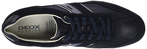 Geox U WELLS C Zapatillas Hombre, Azul (Dk Navy), 42 EU