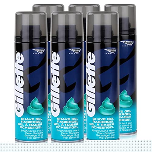 Gillette Base Gel para pieles sensibles 200 ml, 6 pieza (6 x 200 ml)