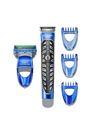 Gillette Fusion ProGlide - Juego de afeitar multiusos para hombre, 200 ml, con 3 peines recortadores, húmedo y seco, 100% impermeable