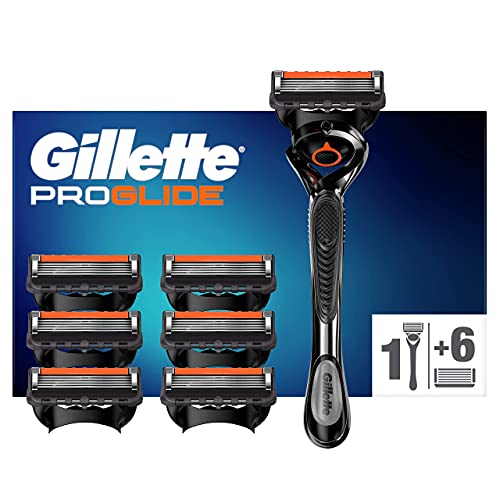 Gillette ProGlide - Maquinilla de afeitar para hombre, con tecnología Flexball + 7 recambios de cuchilla de afeitar con recortadora de precisión, 5 cuchillas antifricción