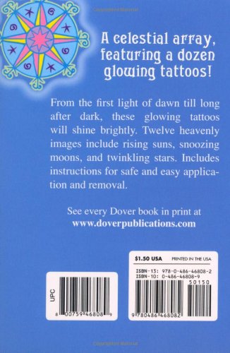 Glow-In-The-Dark Tattoos: Sun, Moon, Stars (Dover Tattoos)