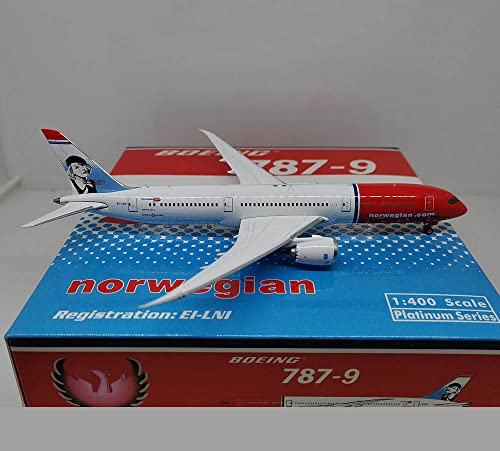 GLXLSBZ Escala 1/400 B787-9 avión de pasajeros Actriz Sueca Greta Garbo Modelo de aleación de Aire Noruego Juguetes y Regalo para Adultos, 6x5,8 Pulgadas