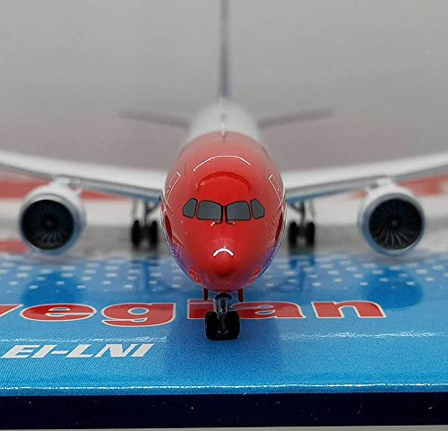 GLXLSBZ Escala 1/400 B787-9 avión de pasajeros Actriz Sueca Greta Garbo Modelo de aleación de Aire Noruego Juguetes y Regalo para Adultos, 6x5,8 Pulgadas