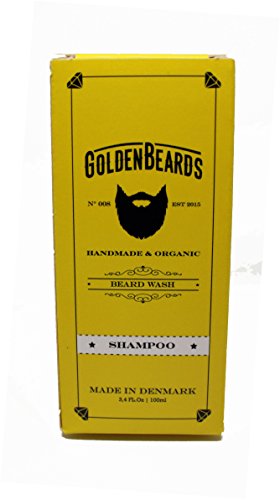 Golden Beards - Champú para barba de 100 ml. Haga su barba más suave y limpia con el mejor champú para barba. La mejor limpieza de su barba con ingredientes naturales. Champú que ayuda a detener el picor de la barba (Golden Beards Lavanda 100 ml)