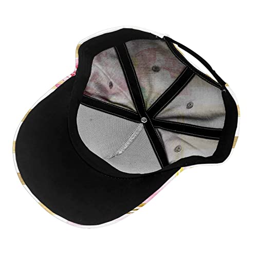 Gorra de béisbol con estampado de globos de corazón romántico para hombres y mujeres, sombrero ajustable unisex de cuatro estaciones, Perfume de moda, Talla única