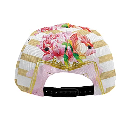 Gorra de béisbol con estampado de globos de corazón romántico para hombres y mujeres, sombrero ajustable unisex de cuatro estaciones, Perfume de moda, Talla única