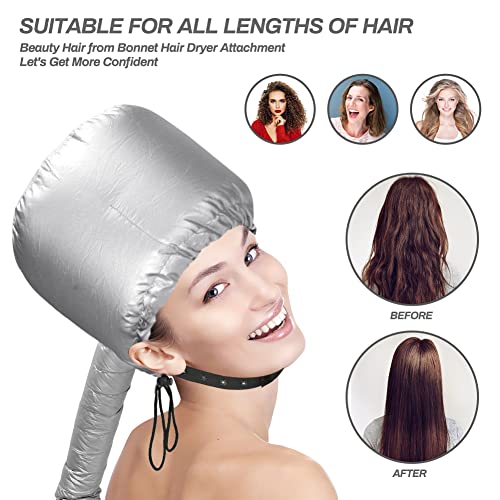 Gorro tipo casco para secar el pelo, Welltop gorro de secado suave, vaporizador de pelo ajustable sin manos, utilizado para secar, peinar, rizar y acondicionar profundamente