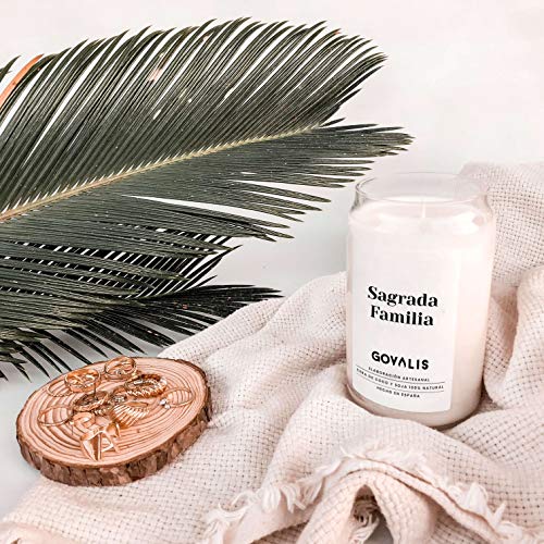 GOVALIS Vela Aromática Giralda de Sevilla | Cera de Soja 100% Natural | 100 Horas, Vela Perfumada Grande en Vaso, Viajes Recuerdos Sevilla, Regalos Originales, Decoración, Yoga, Dormitorio, Baño