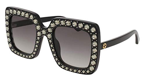 Gucci GG0148S 001 Gafas de Sol, Negro (Black/Grey), 53 para Mujer