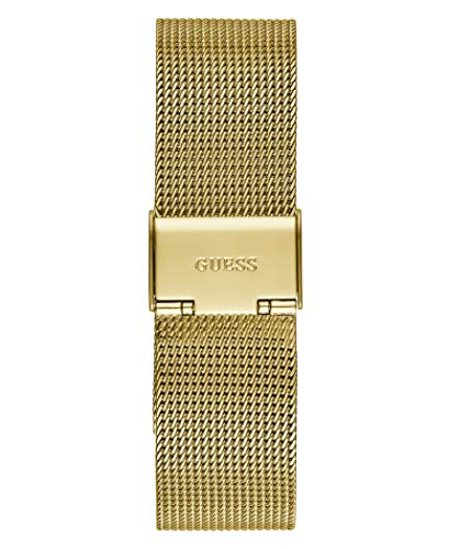 GUESS Men's Analog Quartz Watch with Stainless Steel Strap, Gold, 18 (Model: GW0069G2)