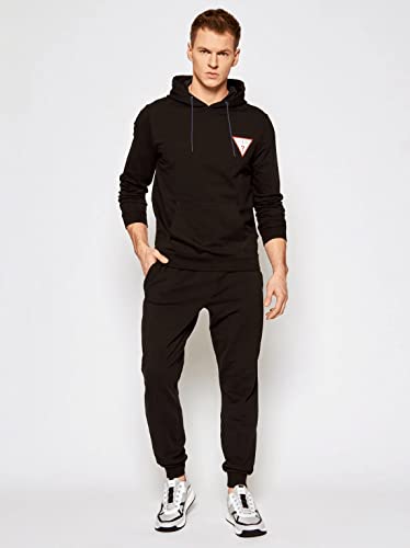 Guess Mens Hoodie with Chest Logo - Negro Negro L