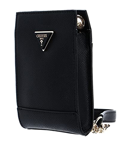 Guess Noelle Mini Chit Chat Phone Bag Black