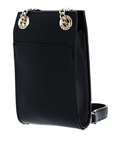 Guess Noelle Mini Chit Chat Phone Bag Black