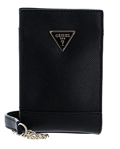 Guess Noelle Mini Chit Chat Phone Bag Black